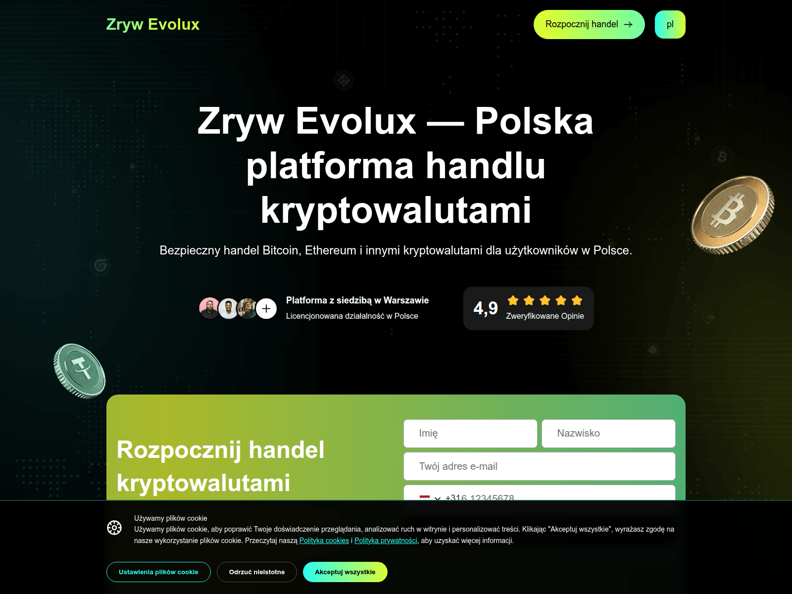Screenshot of zryw-evolux.com