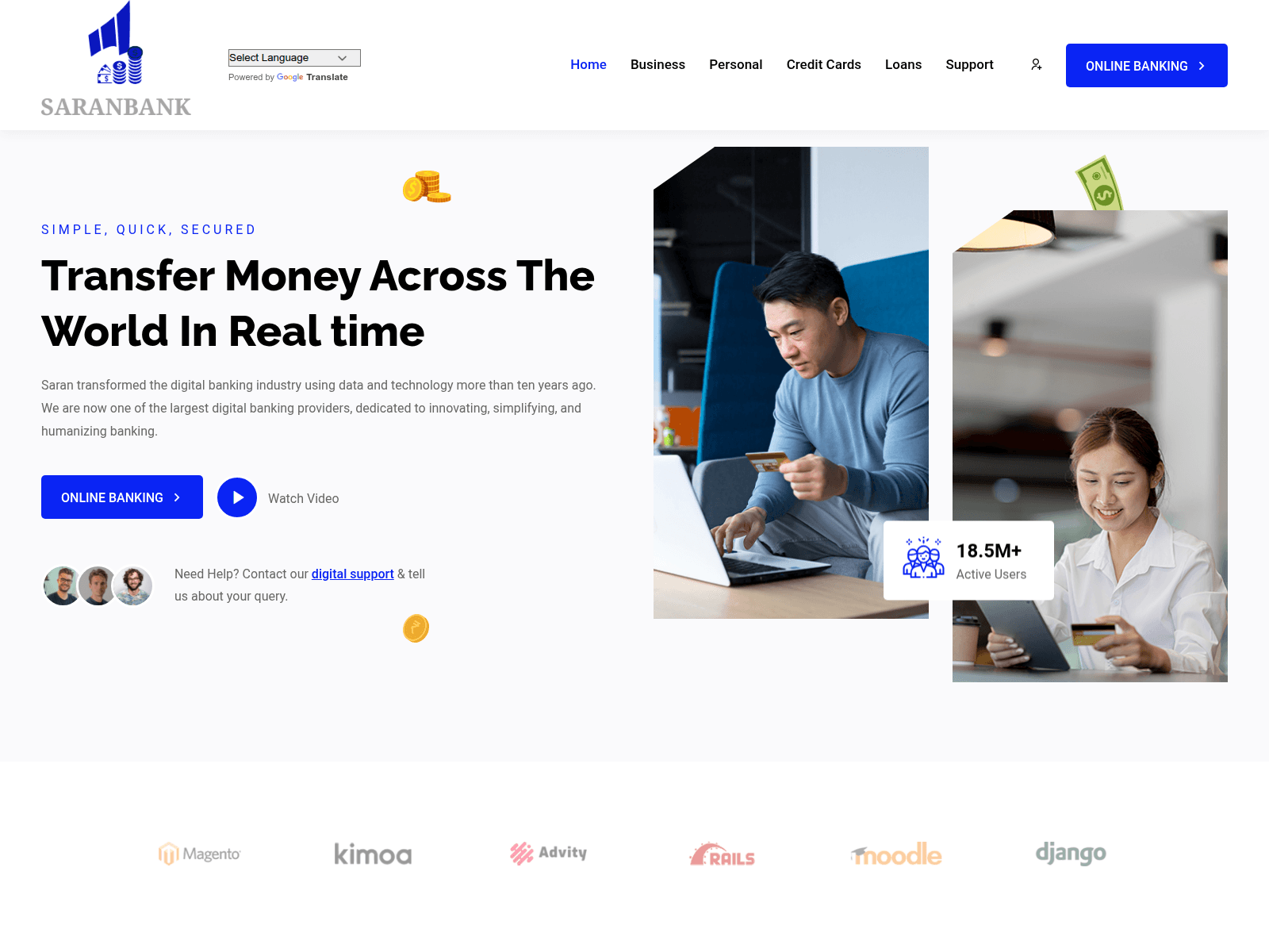 Screenshot of saranbk.com