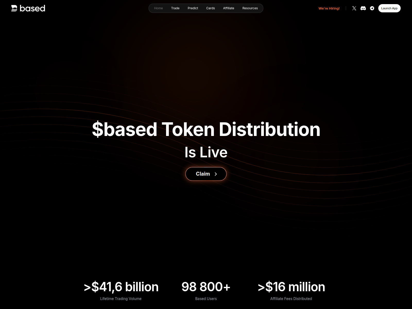 Screenshot of basedone.trade