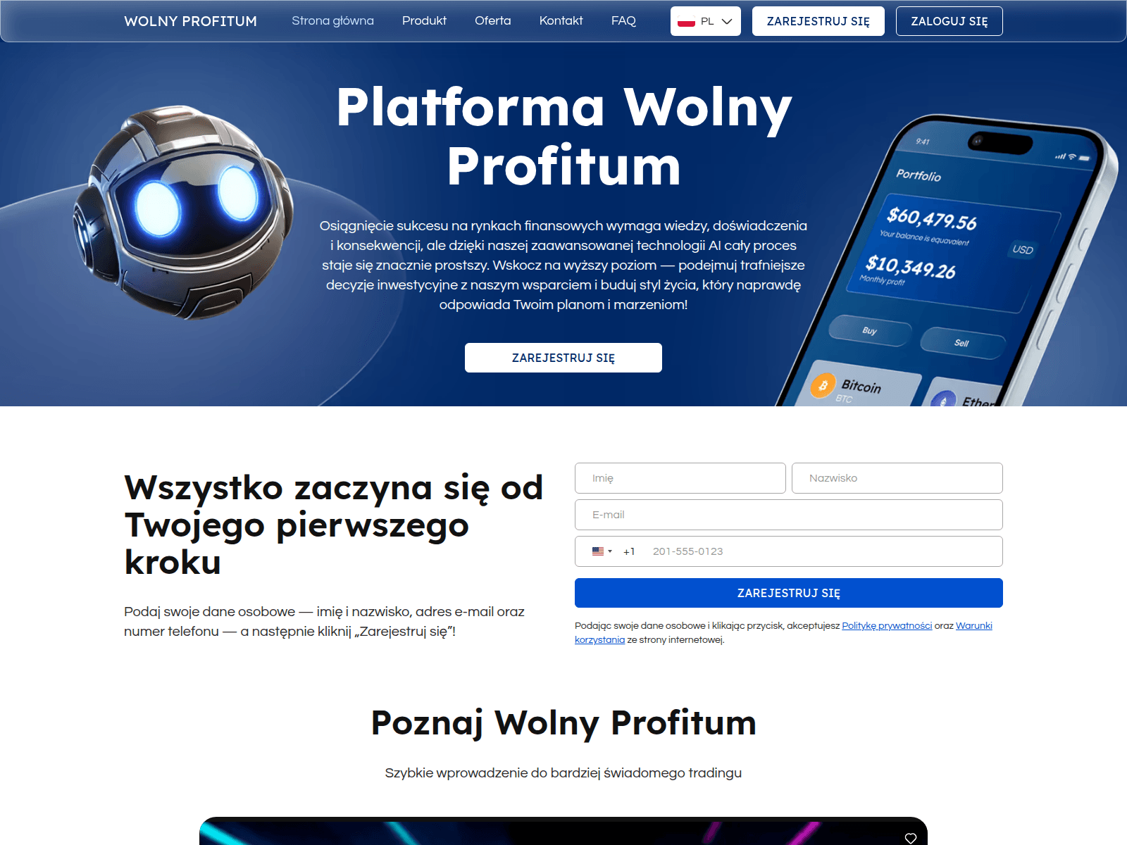 Screenshot of wolny-profitum.com