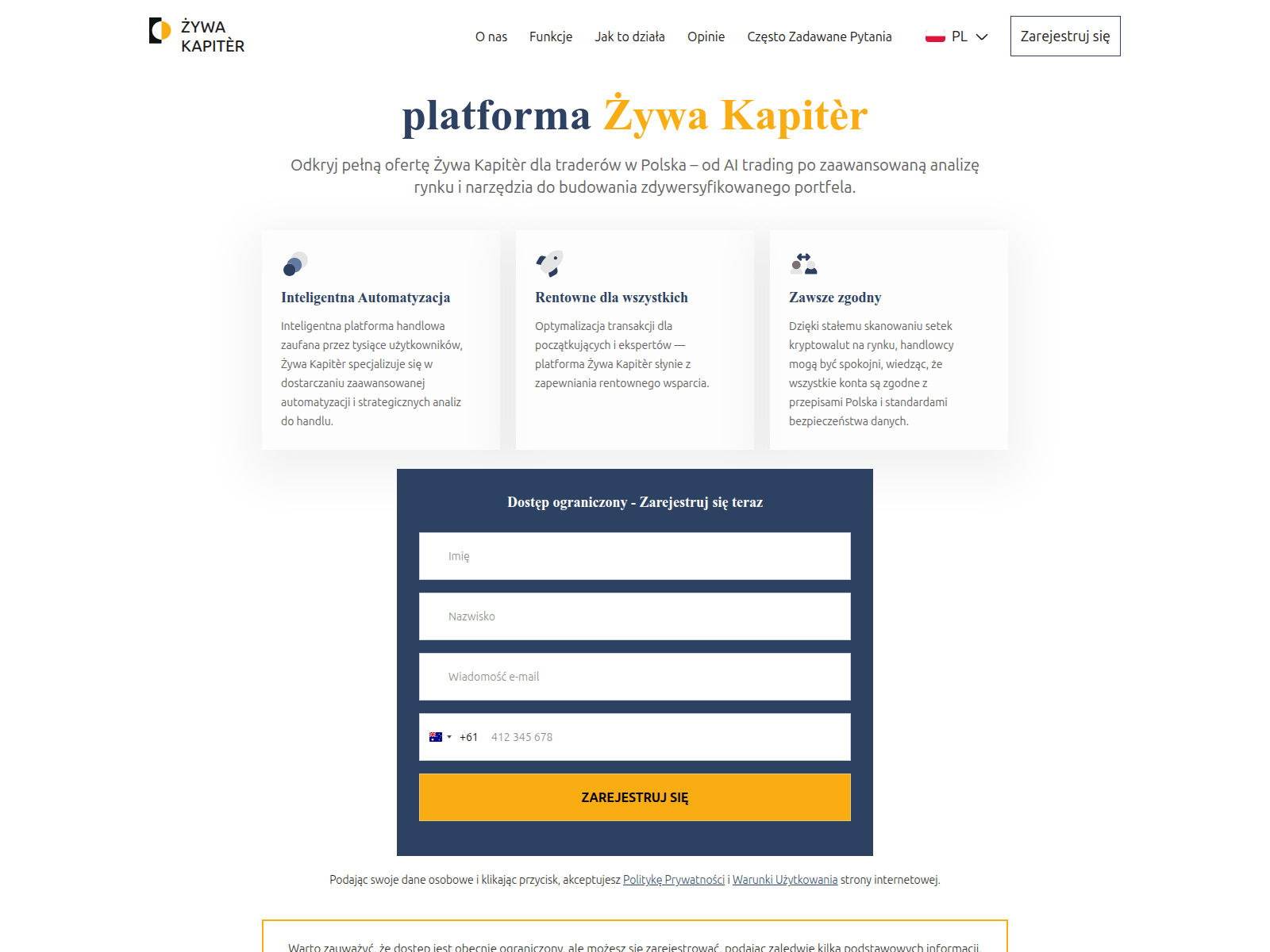 Screenshot of zywa-kapiter.com