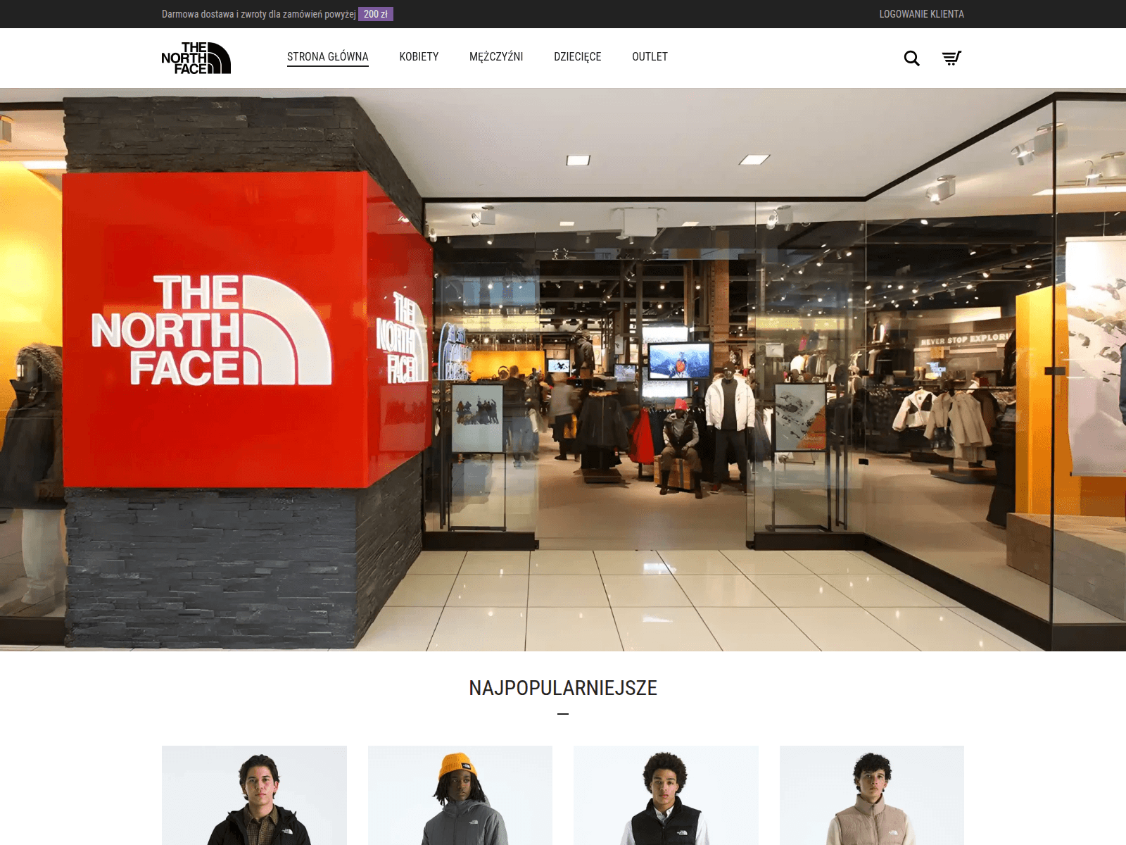 Screenshot of thenorthface-polska.com