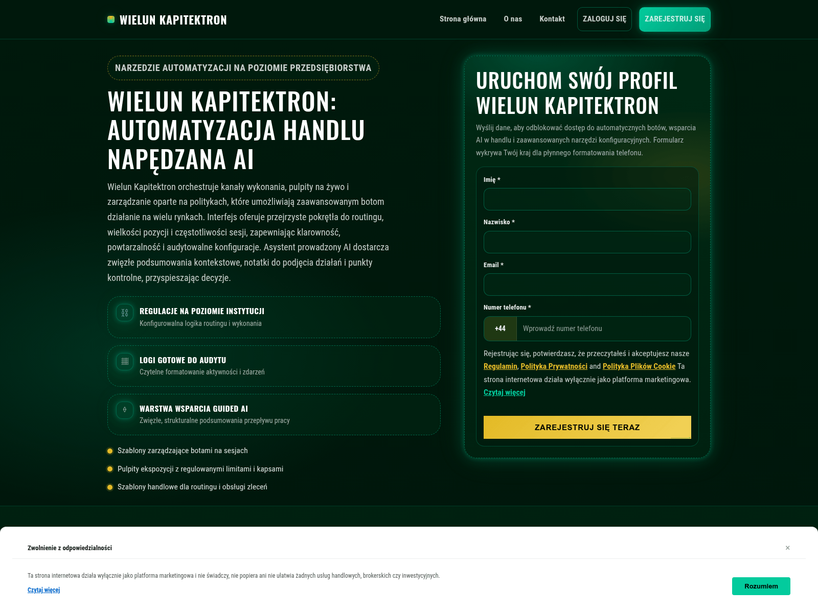 Screenshot of wielunkapitektron.click