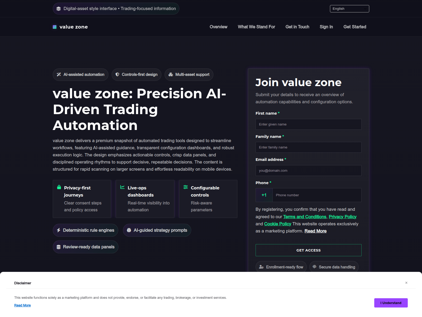 Screenshot of valuezone.click