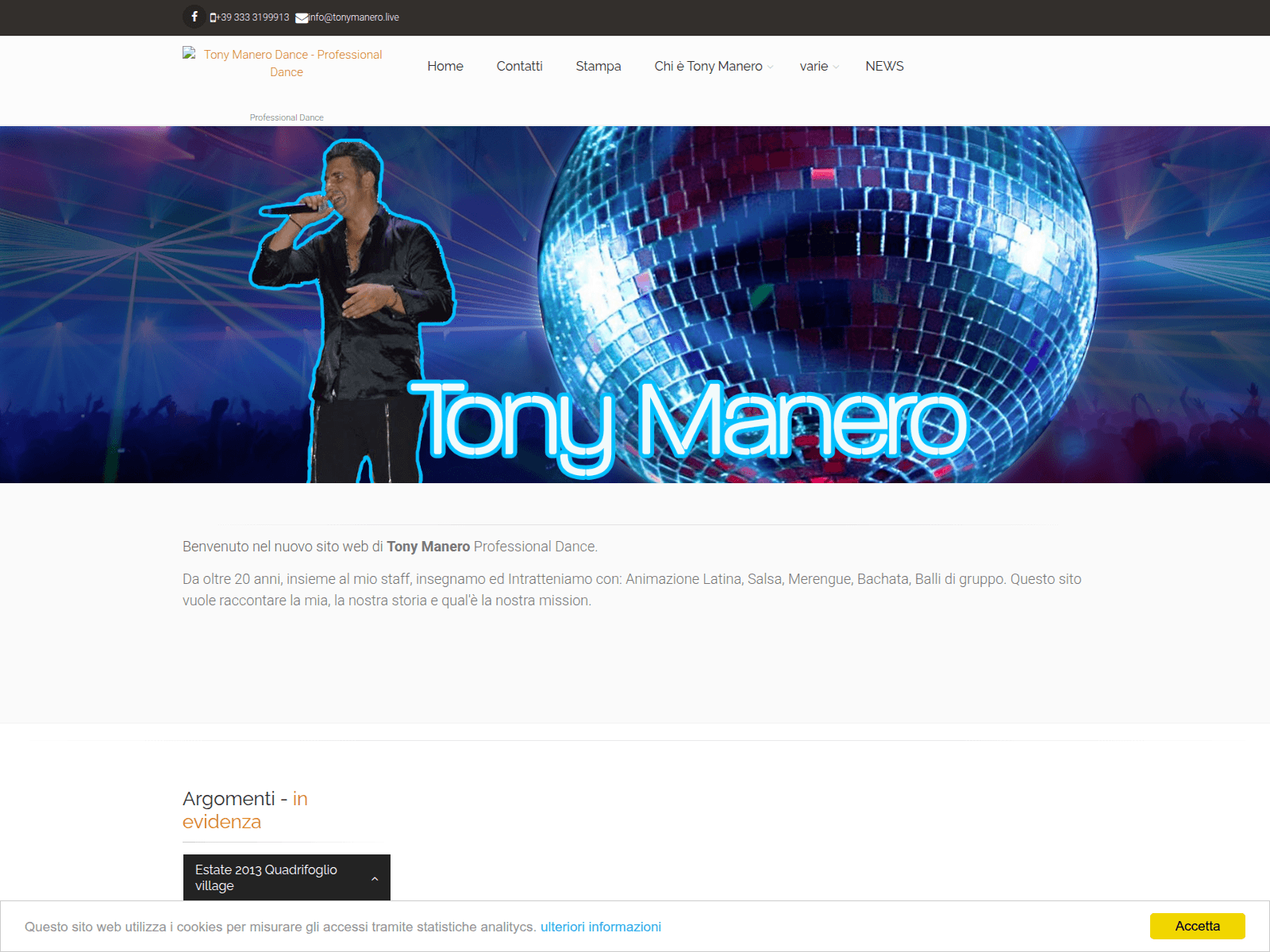 Screenshot of tonymanero.live