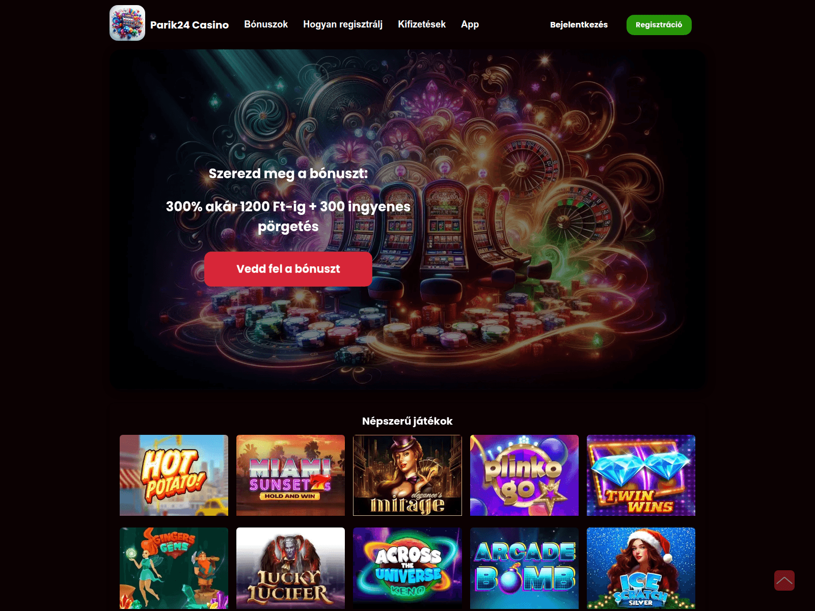 Screenshot of parik24.hu