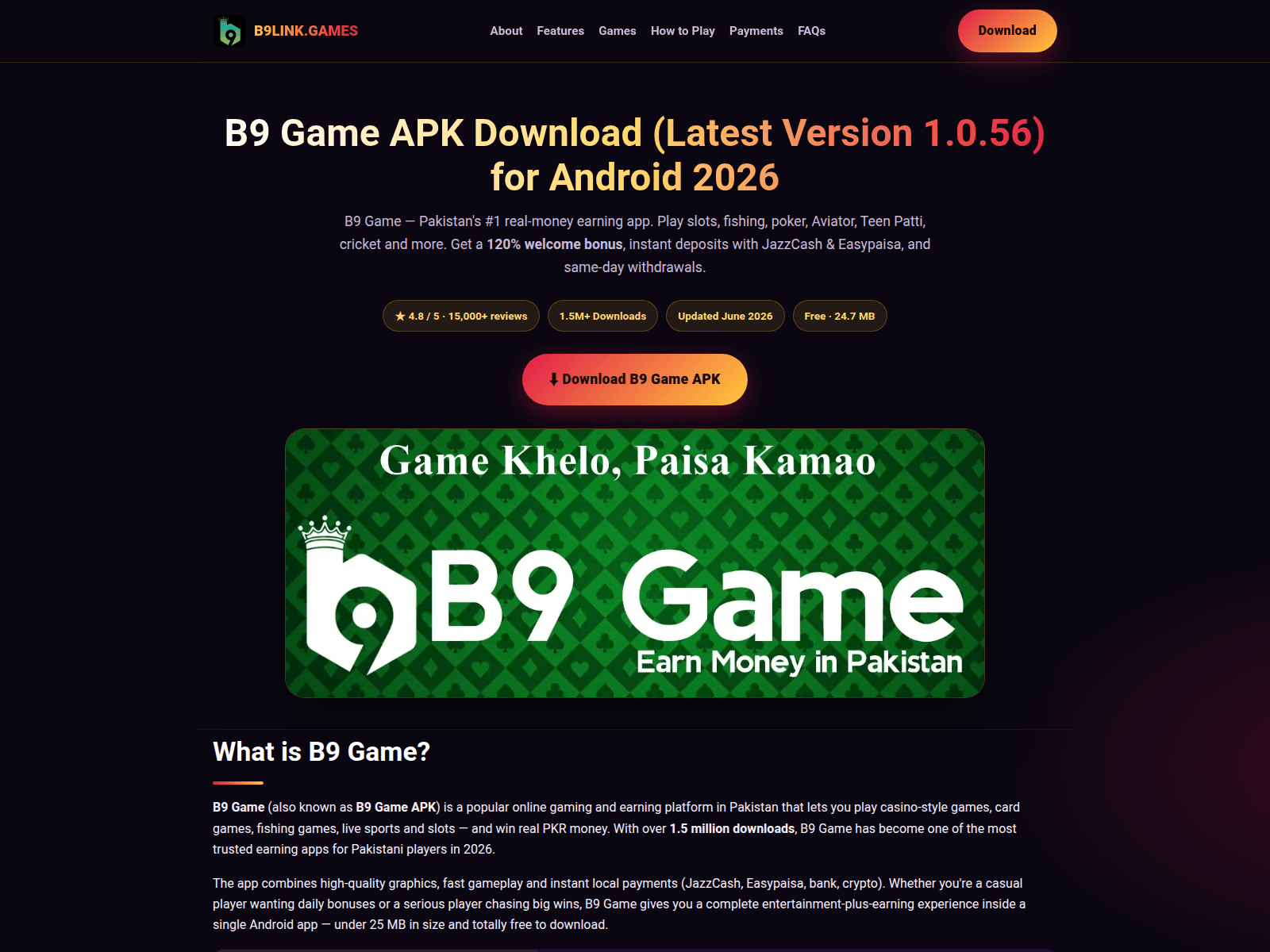 Screenshot of b9link.games