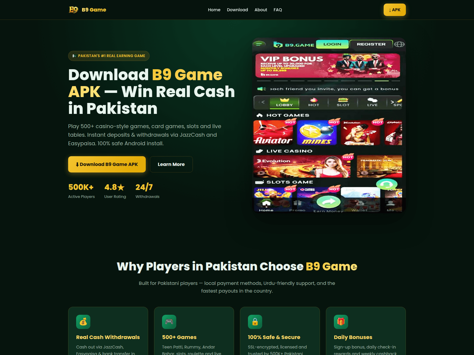 Screenshot of b9pk.games