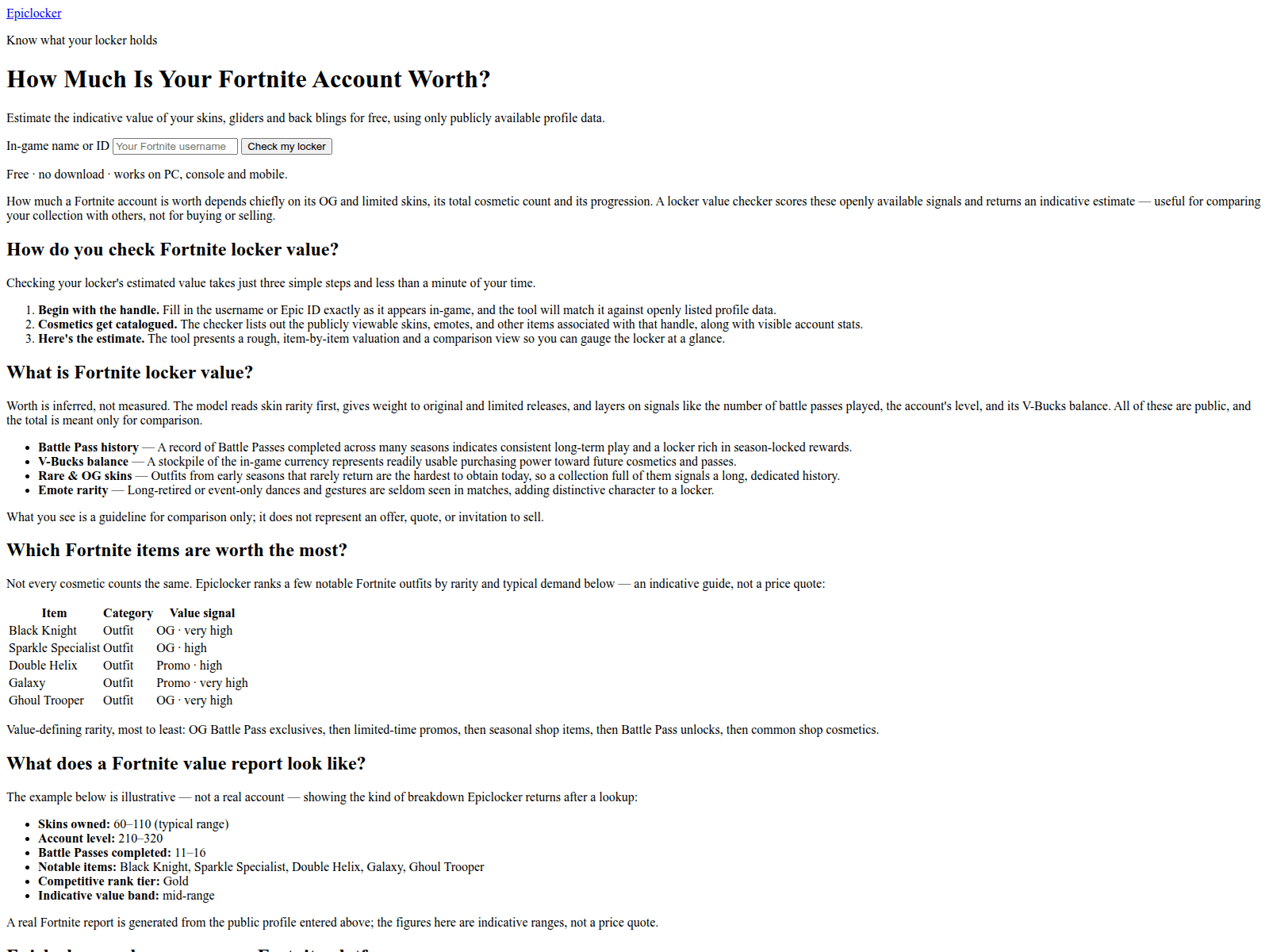 Screenshot of epiclocker.xyz