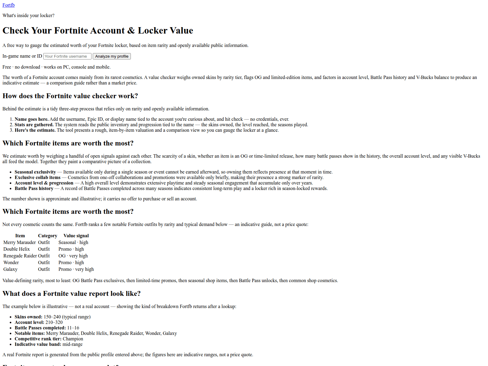 Screenshot of fortfb.com