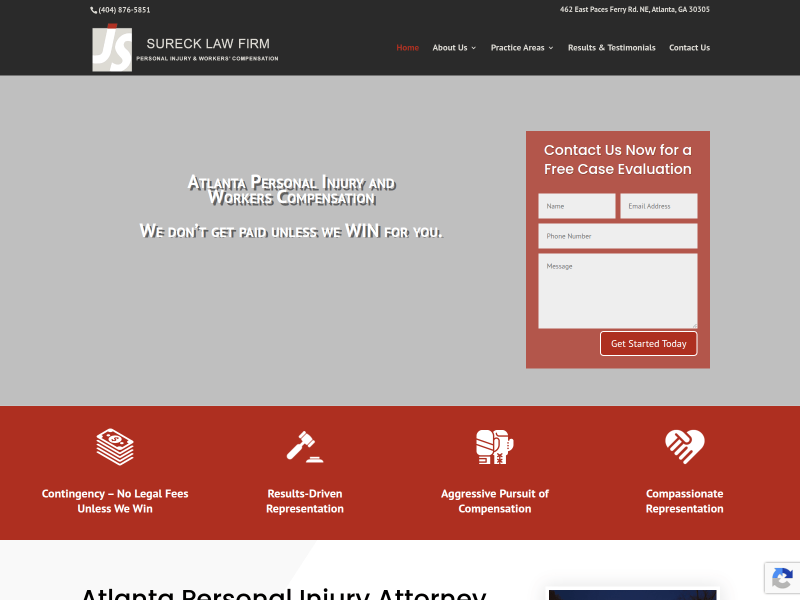 Screenshot of surecklaw.com