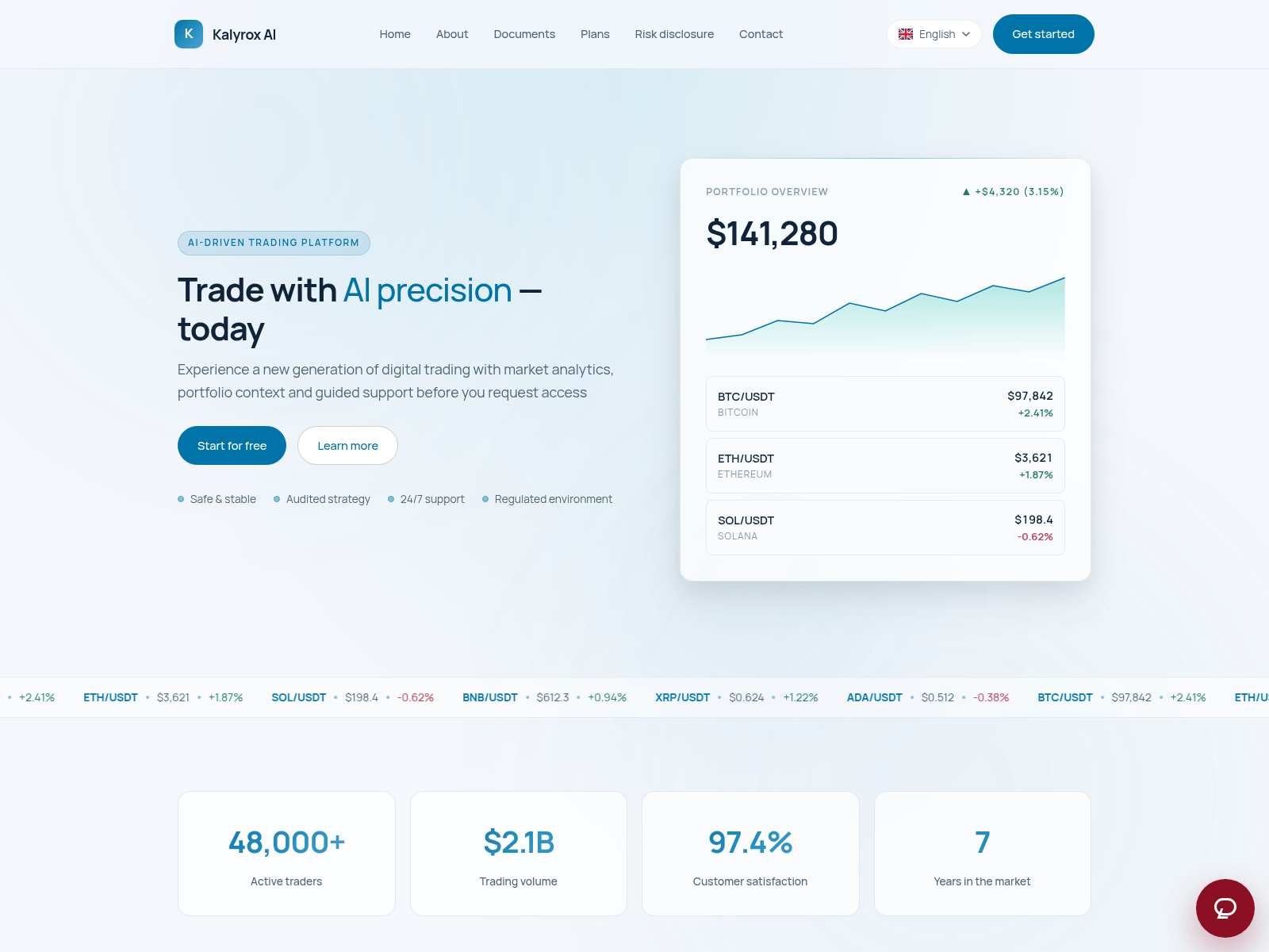 Screenshot of kalyrox-ai.co.za