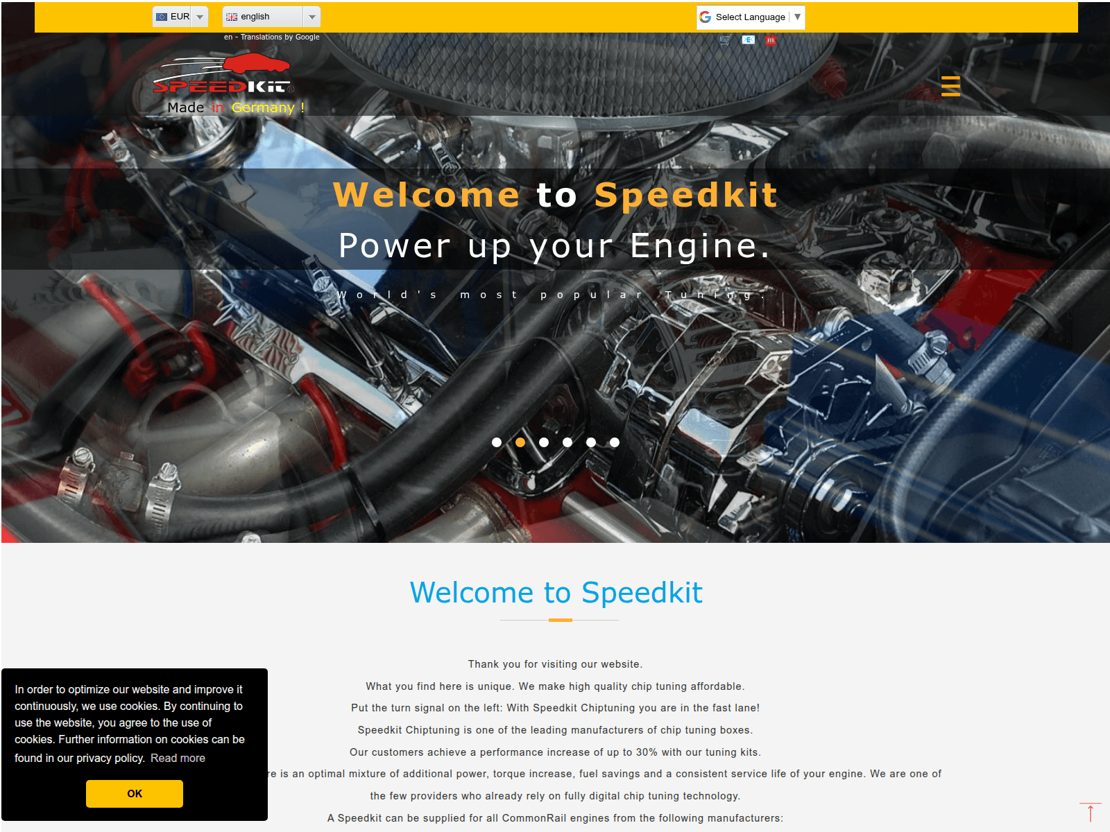 Screenshot of speedkit.de