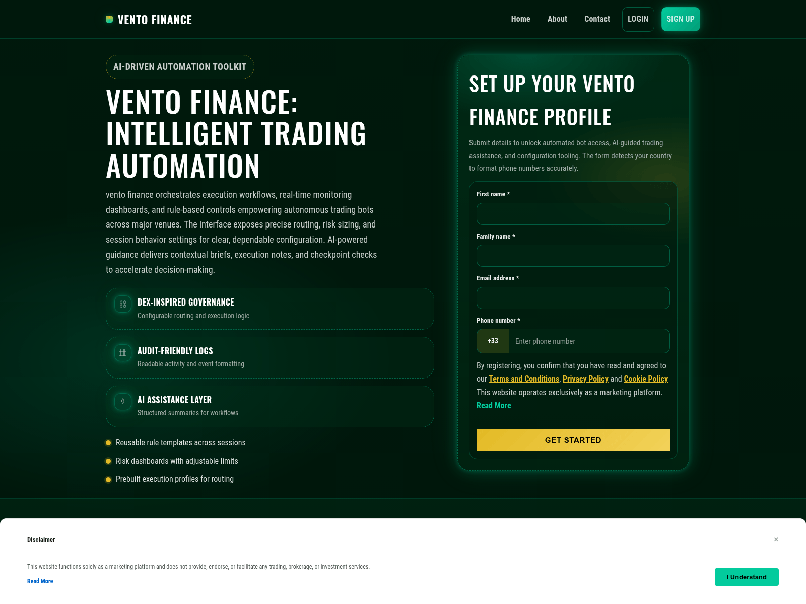 Screenshot of ventofinance.click