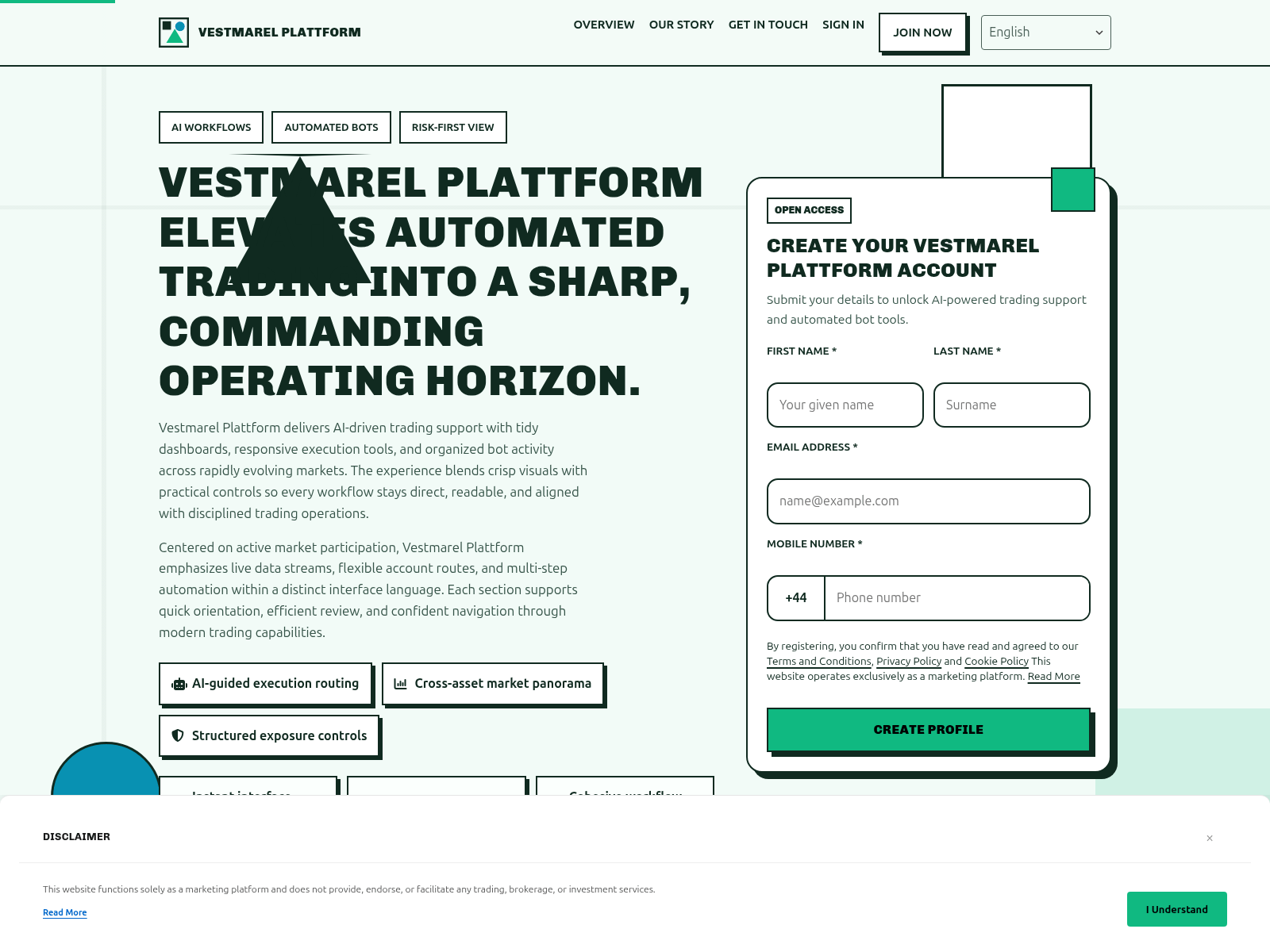 Screenshot of vestmarelplattform.digital