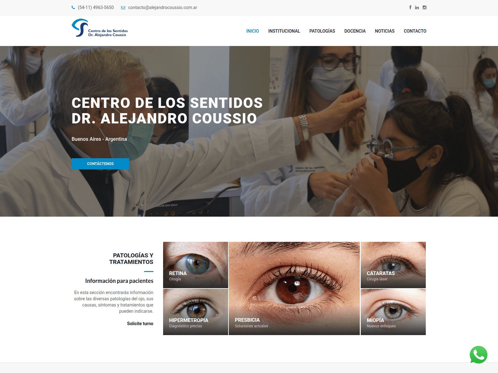 Screenshot of alejandrocoussio.com.ar