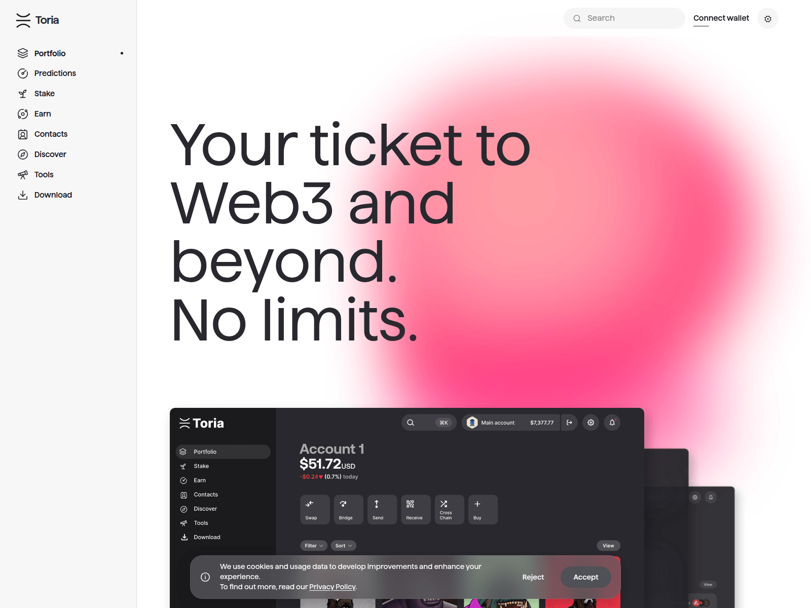Screenshot of toria.pro