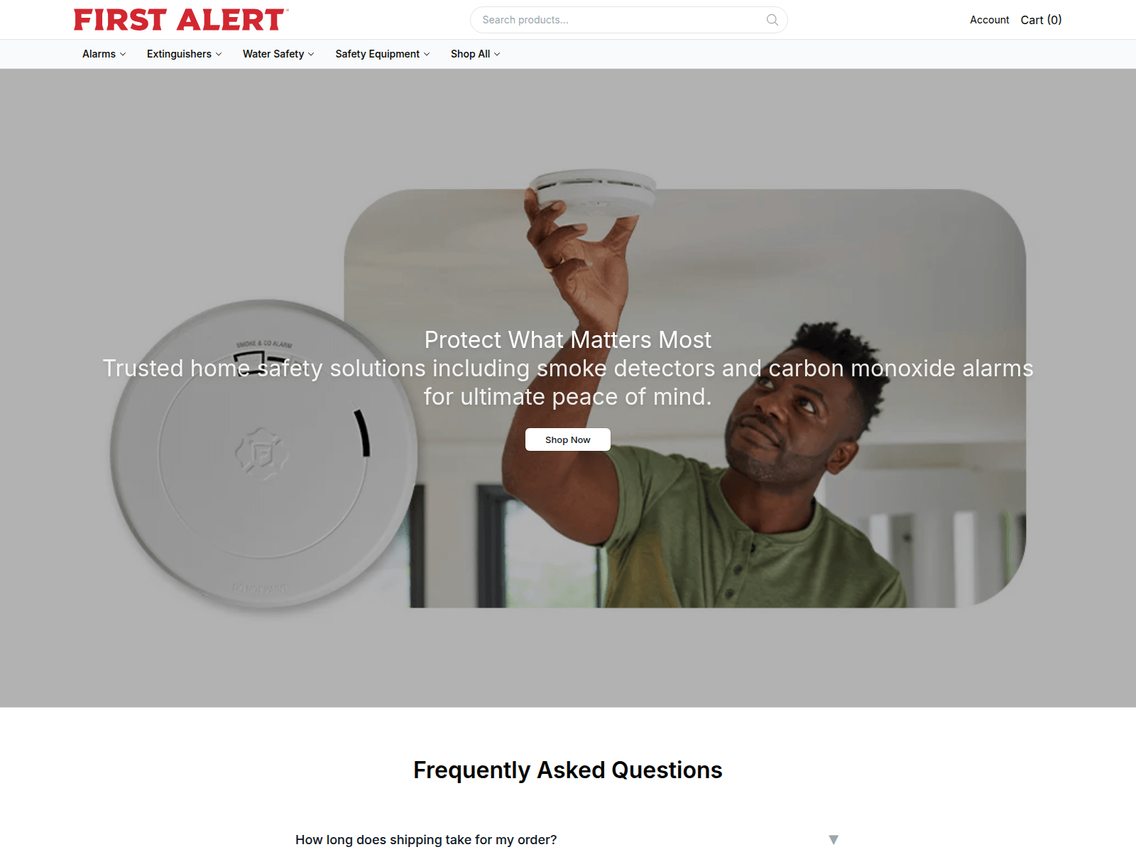 Screenshot of firstalertgear.shop