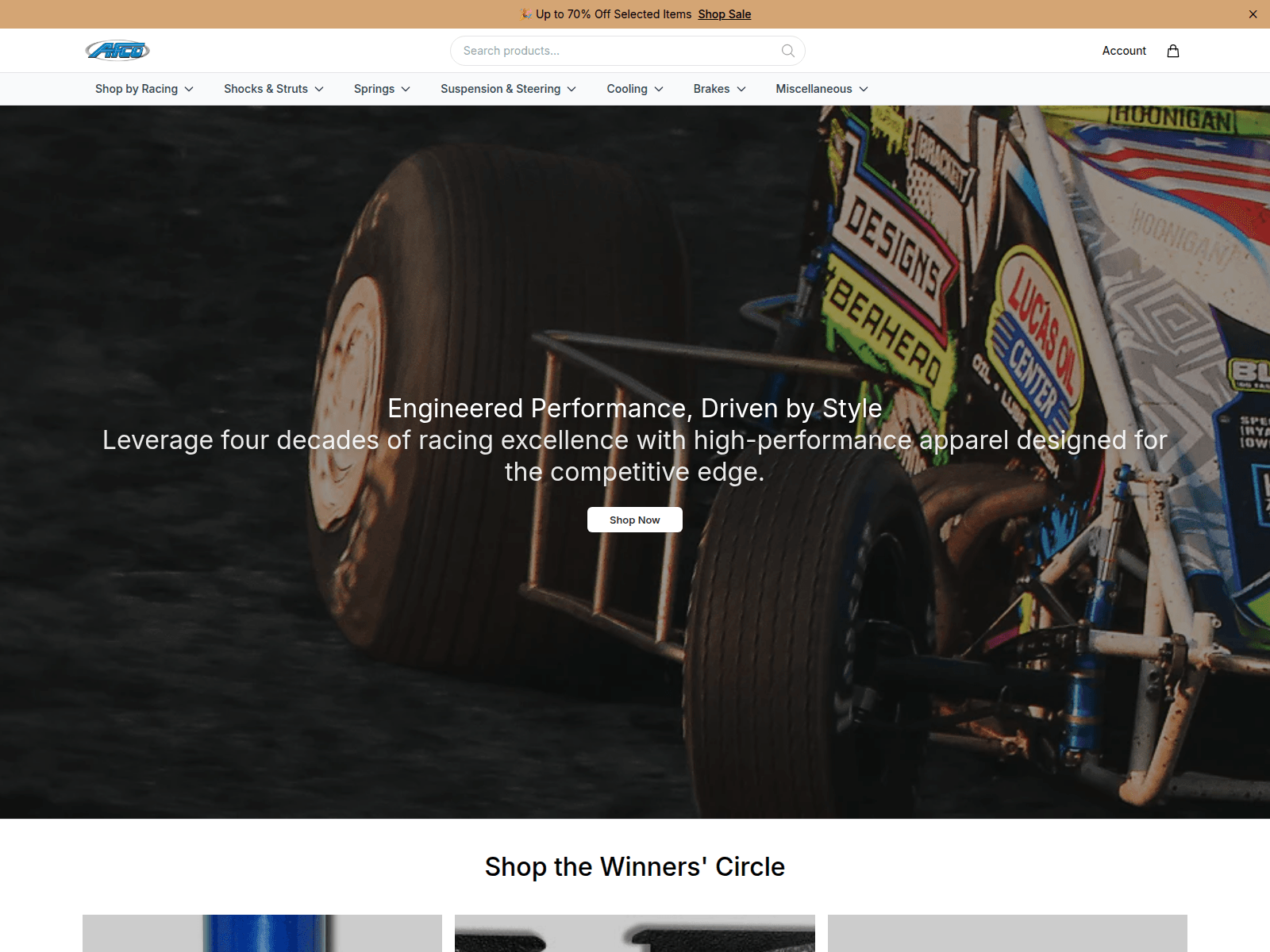 Screenshot of afcoracingparts.shop