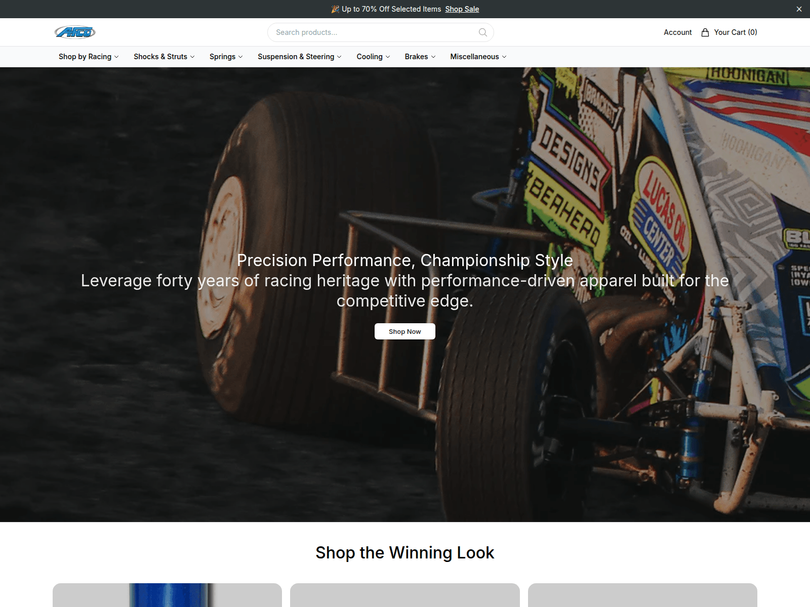Screenshot of afcoracingofficial.shop