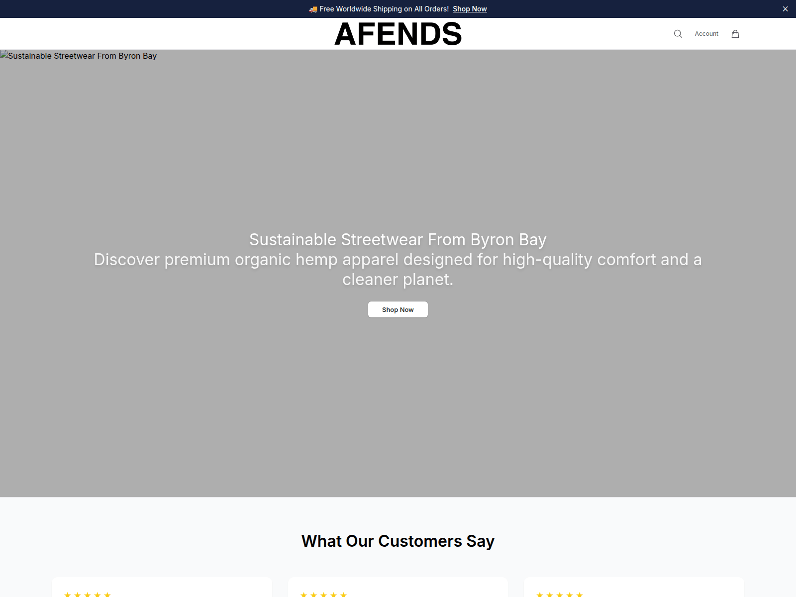 Screenshot of afendsofficial.shop