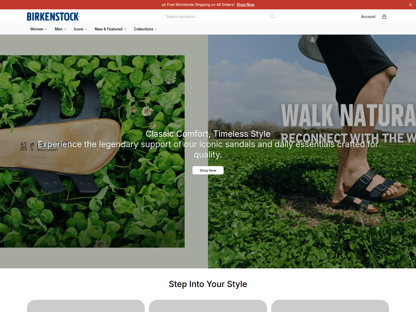 Screenshot of birkstyle.shop