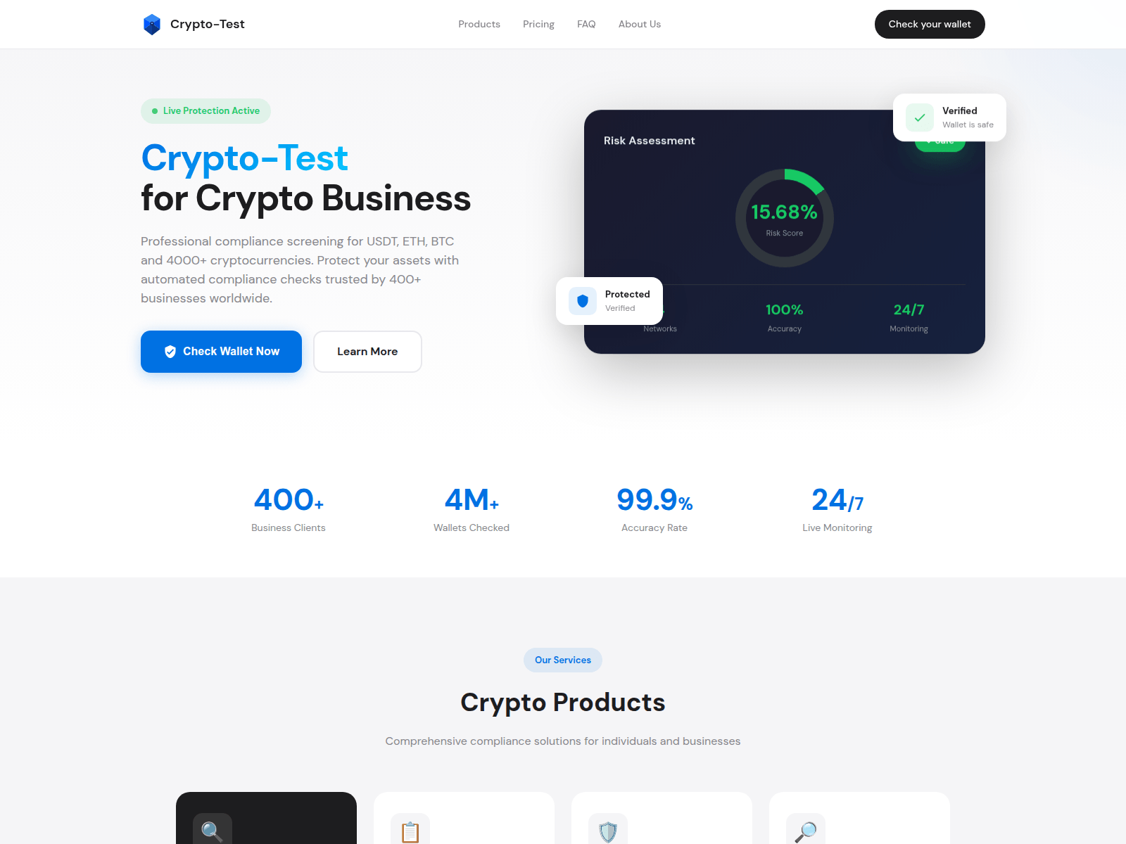 Screenshot of crypto-test.xyz