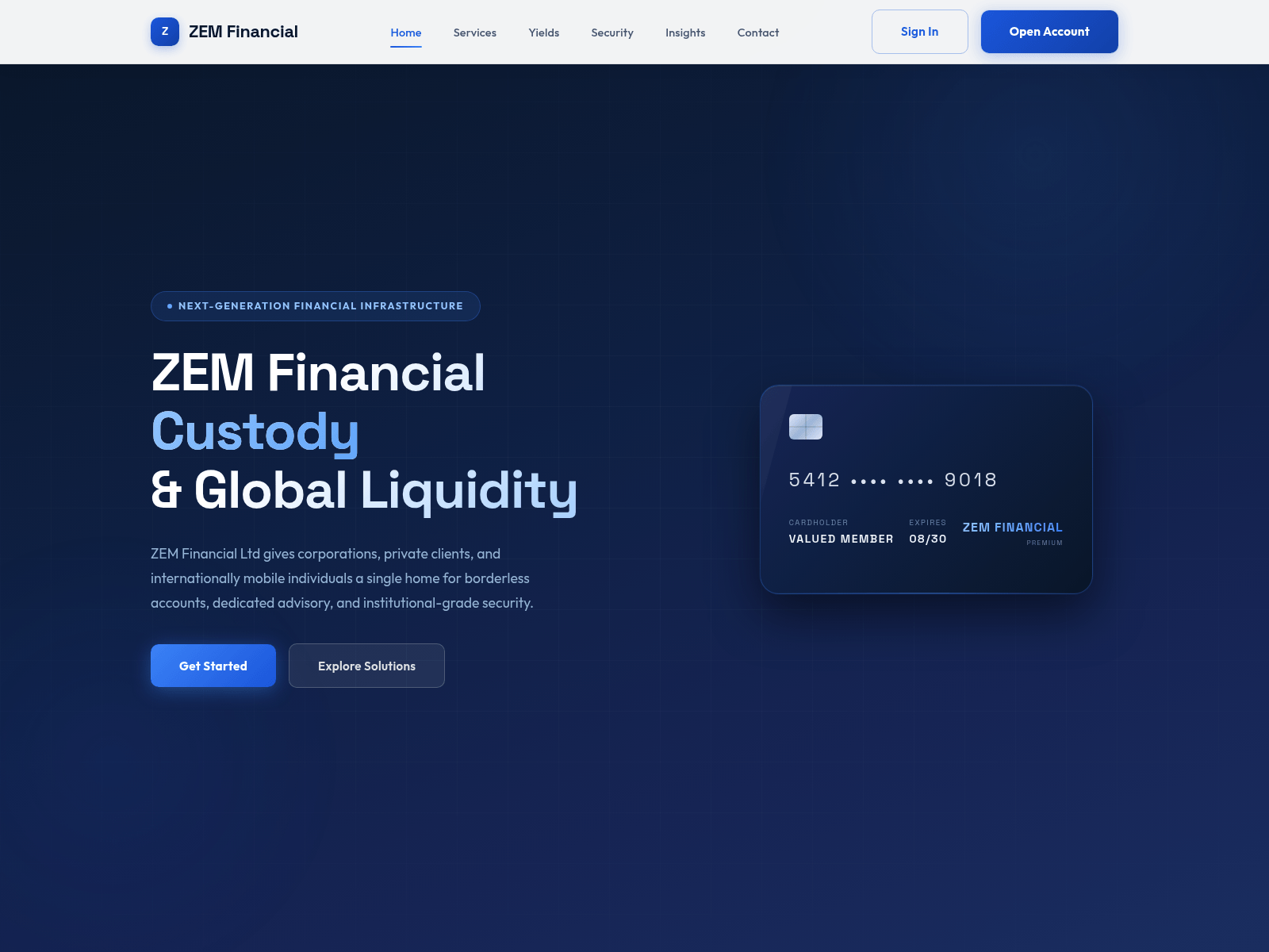 Screenshot of zemfinltd.site