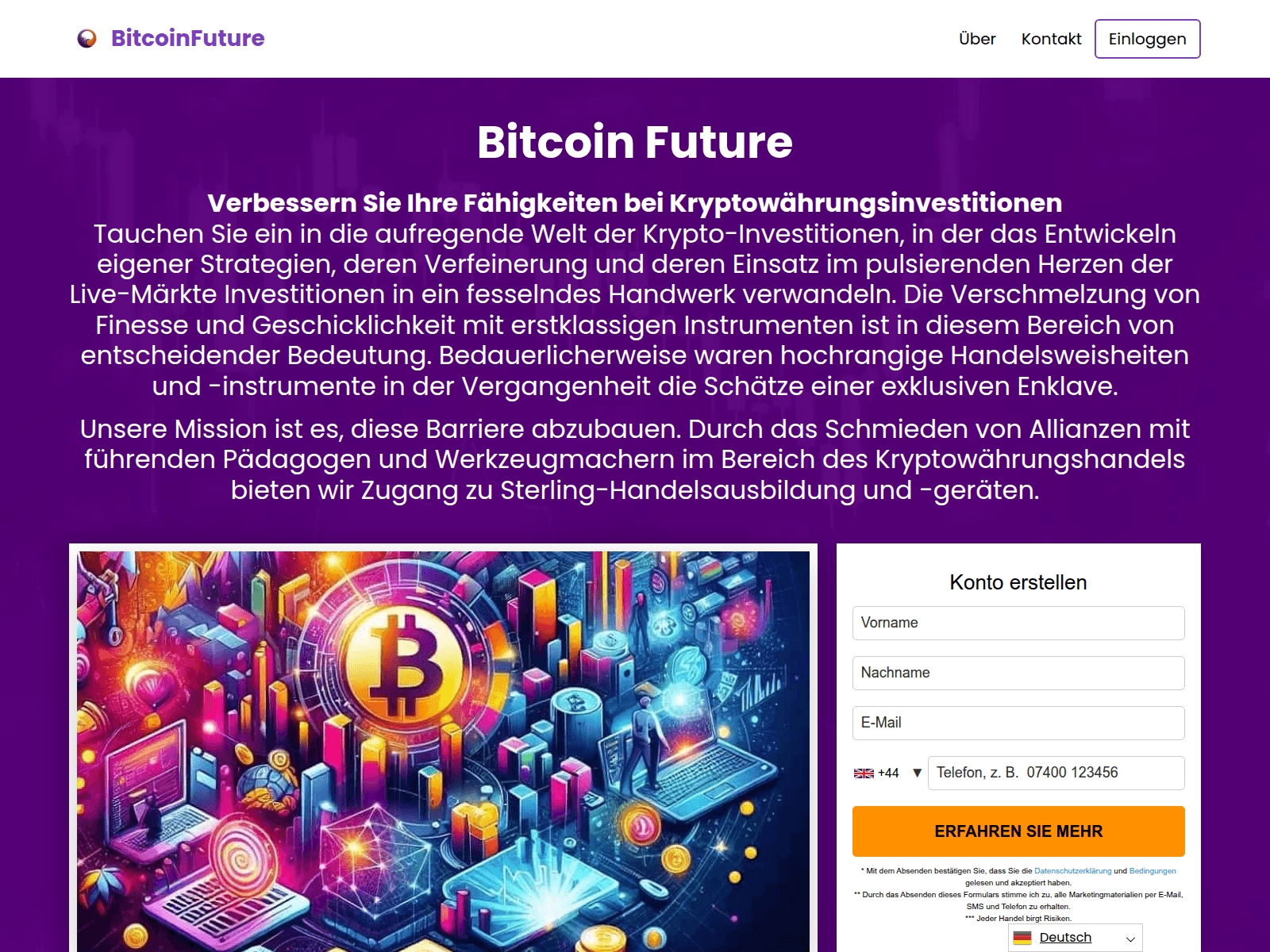 Screenshot of the-bitcoinfuture.org