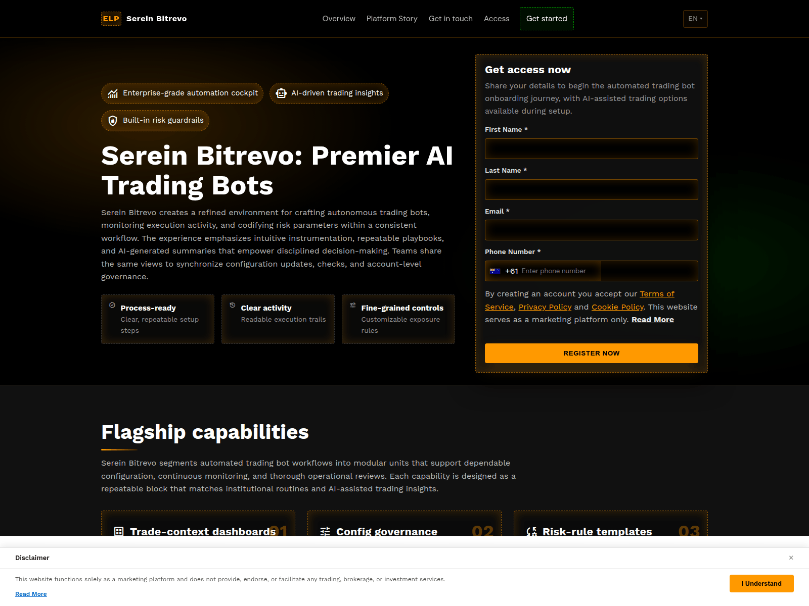 Screenshot of sereinbitrevoplatform.com