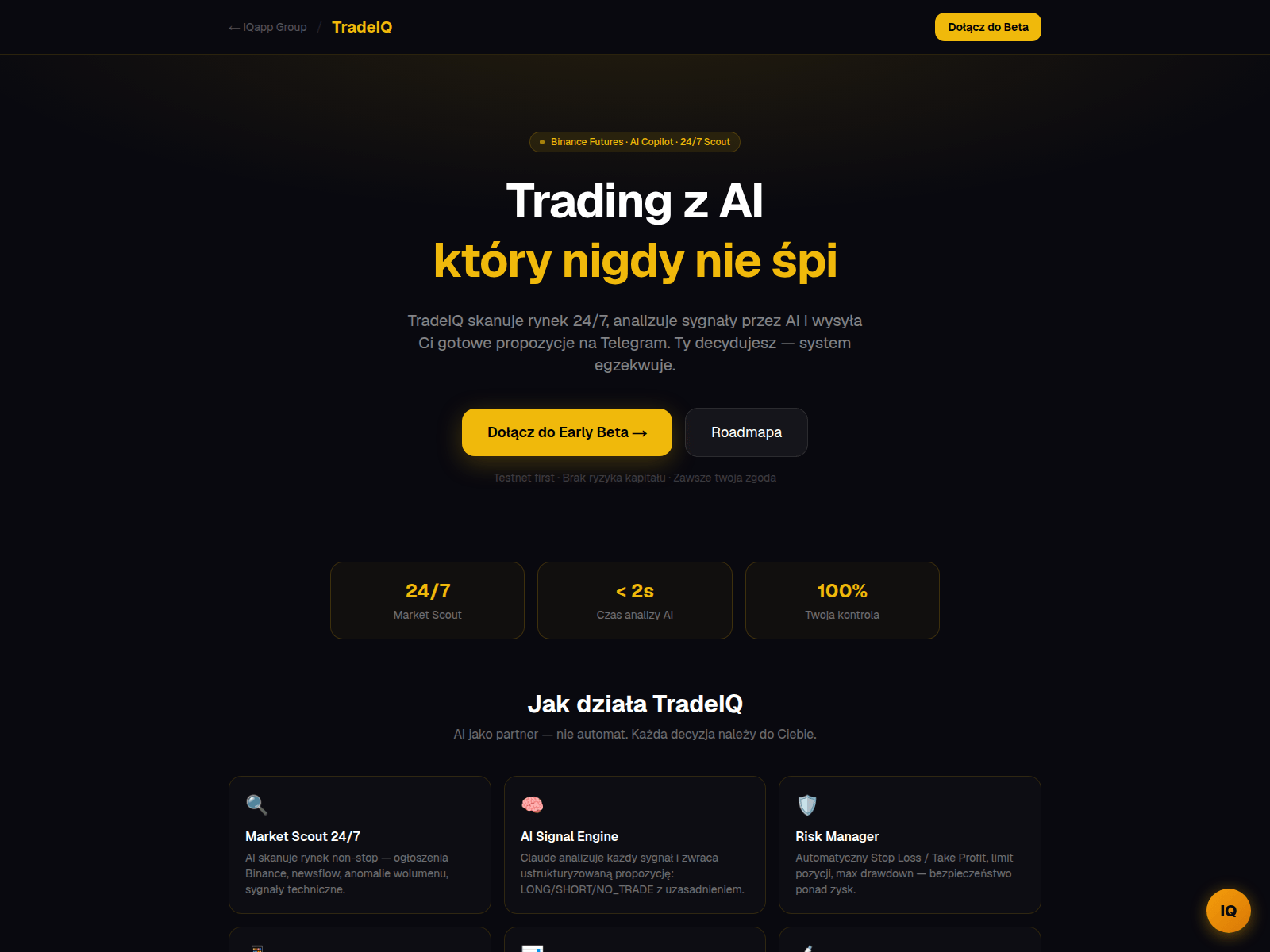 Screenshot of trade.iqapp.eu