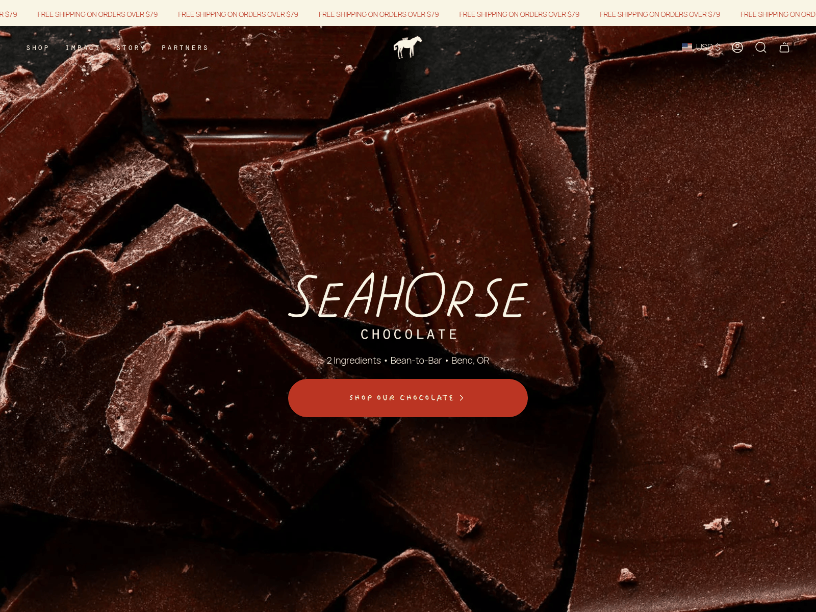 Screenshot of seahorsechocolate.live