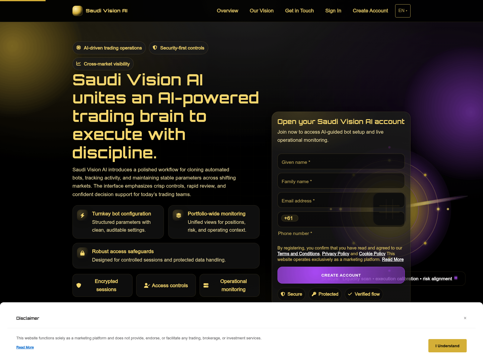 Screenshot of saudivisionaisystem.com