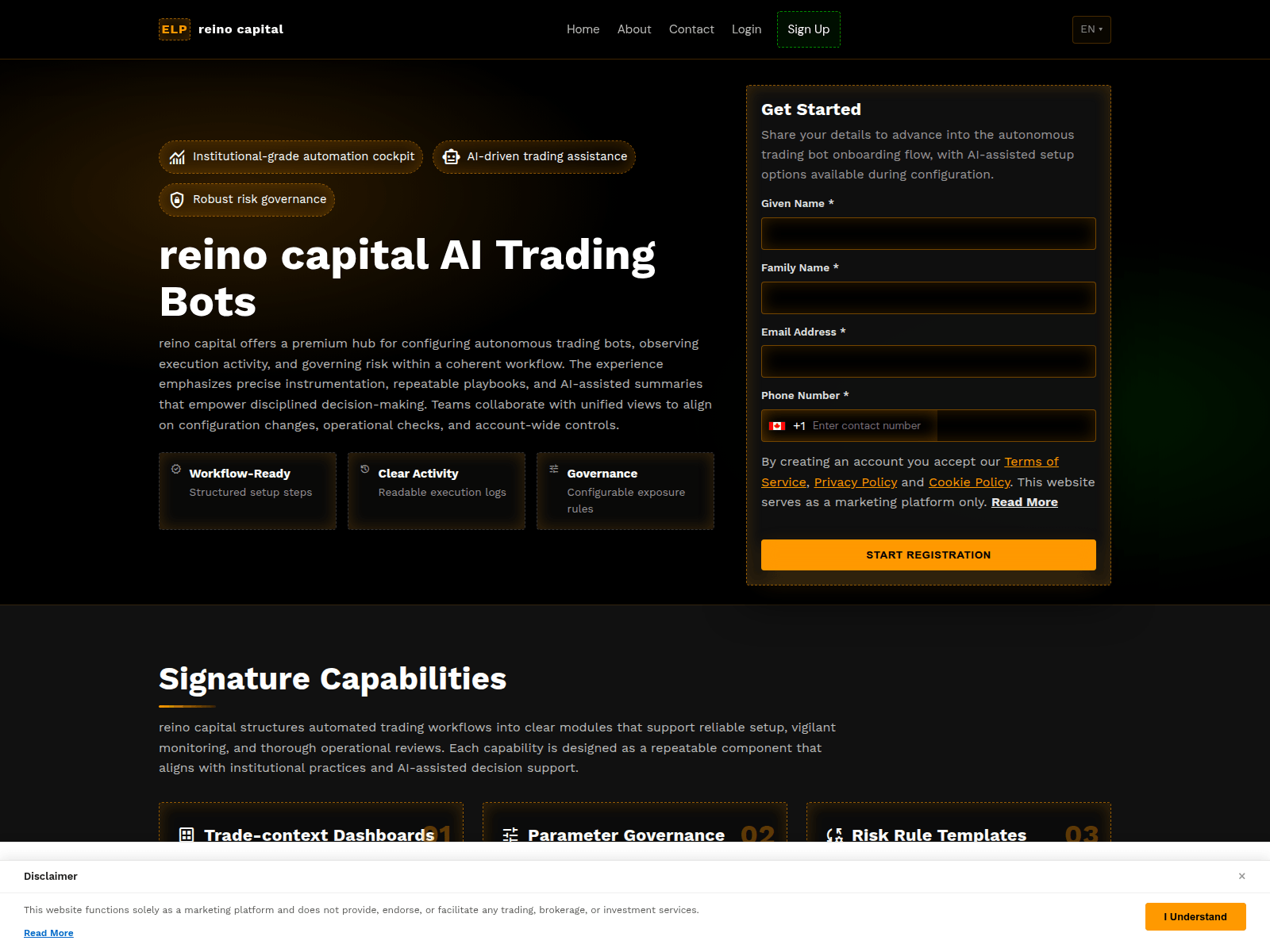 Screenshot of reinocapital.shop