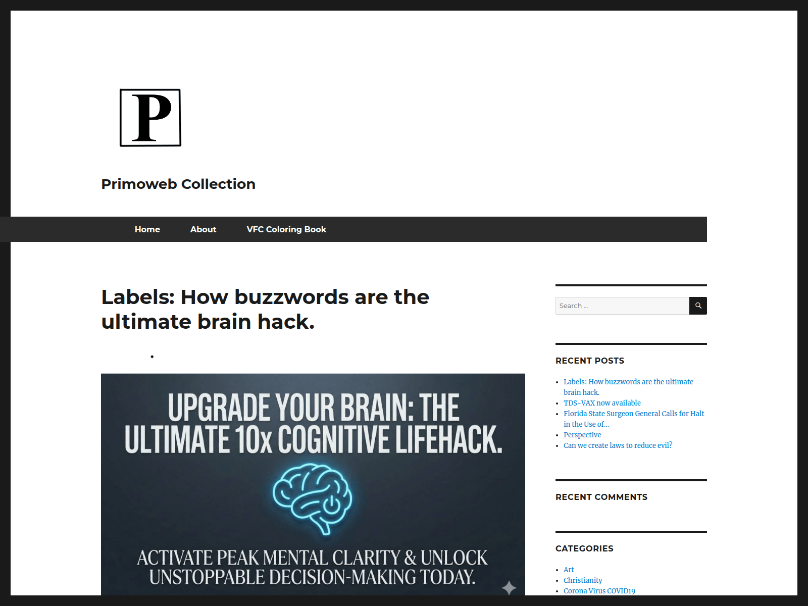 Screenshot of primoweb.com