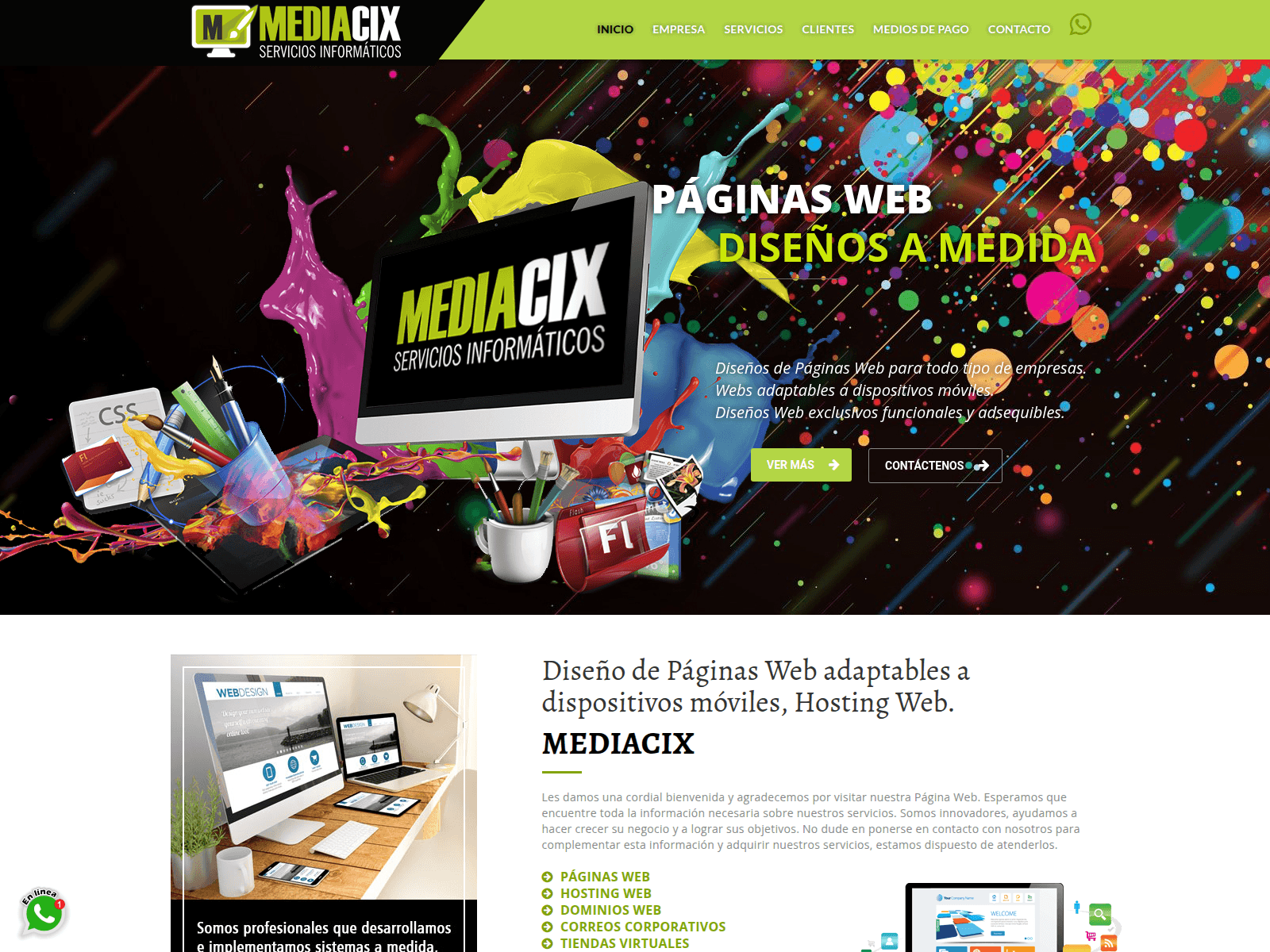 Screenshot of mediacix.com