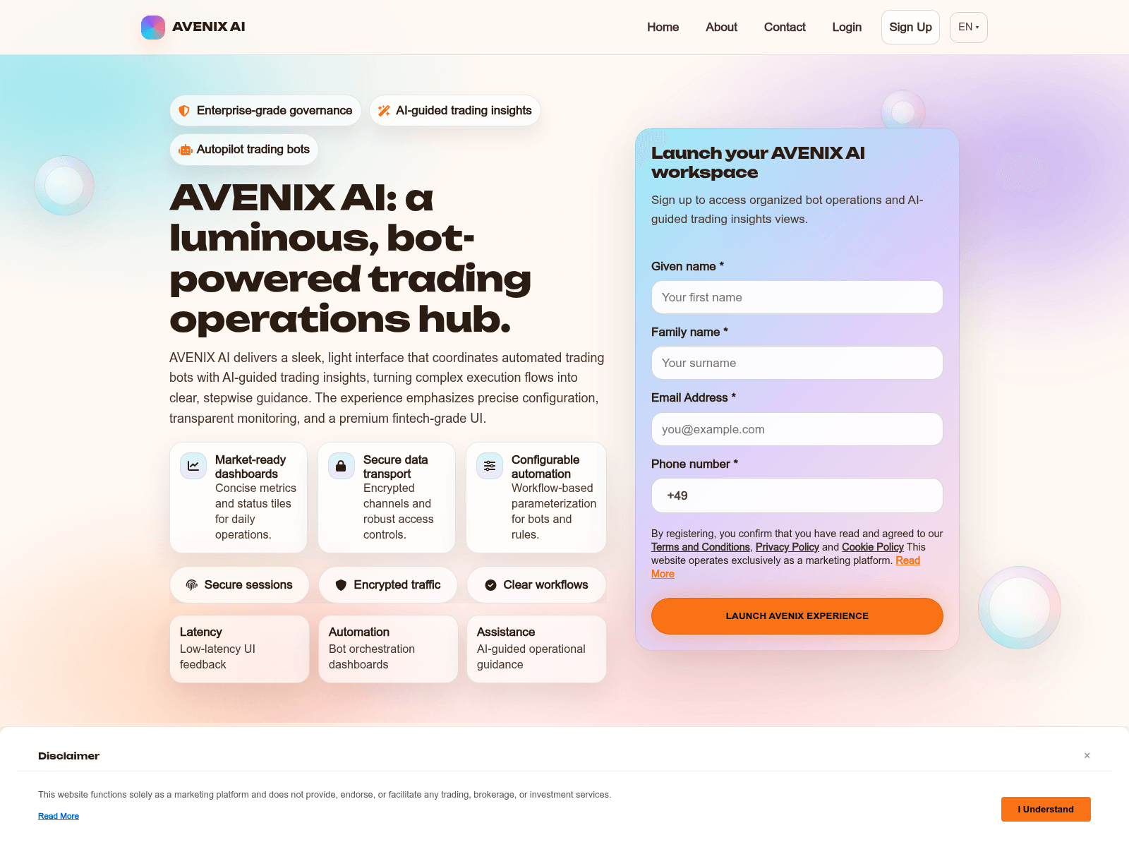 Screenshot of avenixai.shop