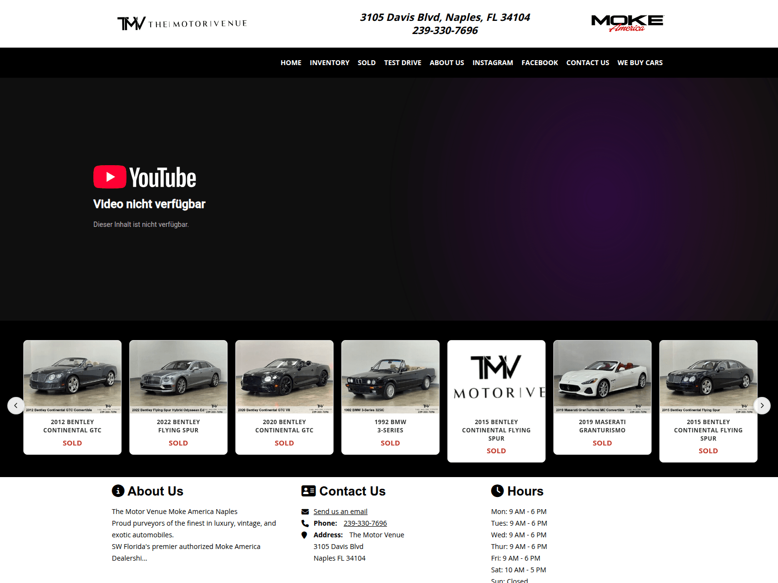 Screenshot of themotorvenue.com