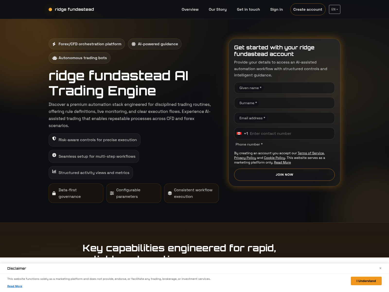 Screenshot of ridgefundastead.digital