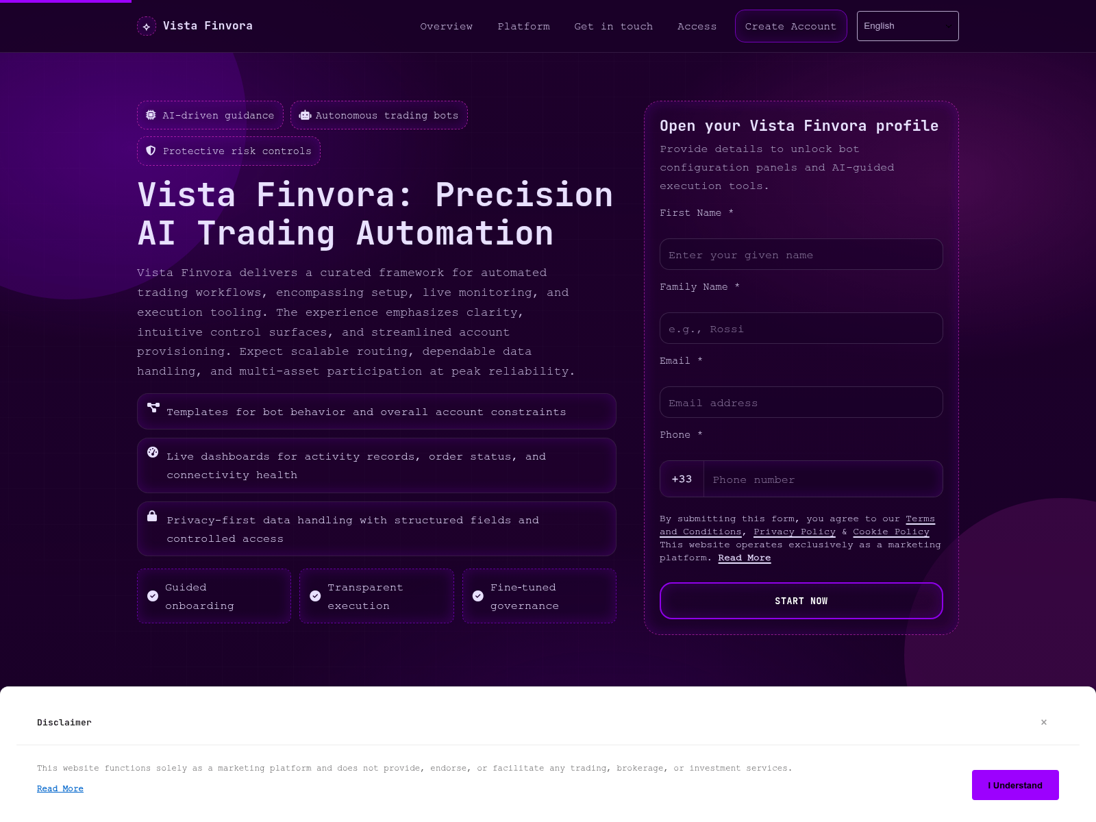 Screenshot of vistafinvora.pro