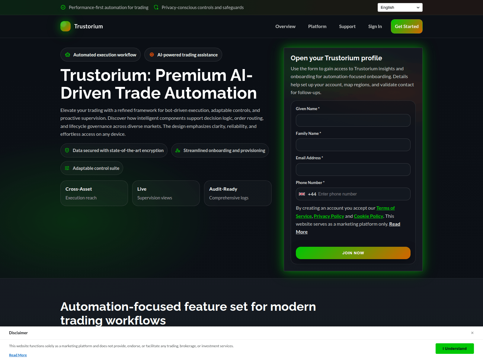 Screenshot of trustorium.pro