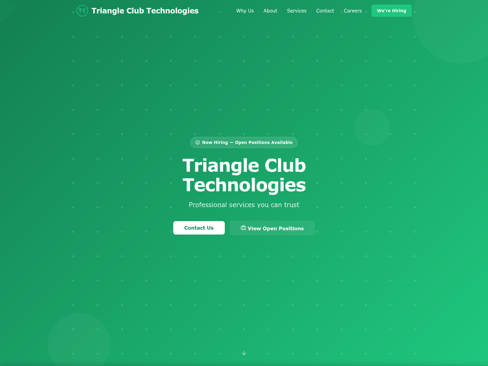 Screenshot of triangleclub.net