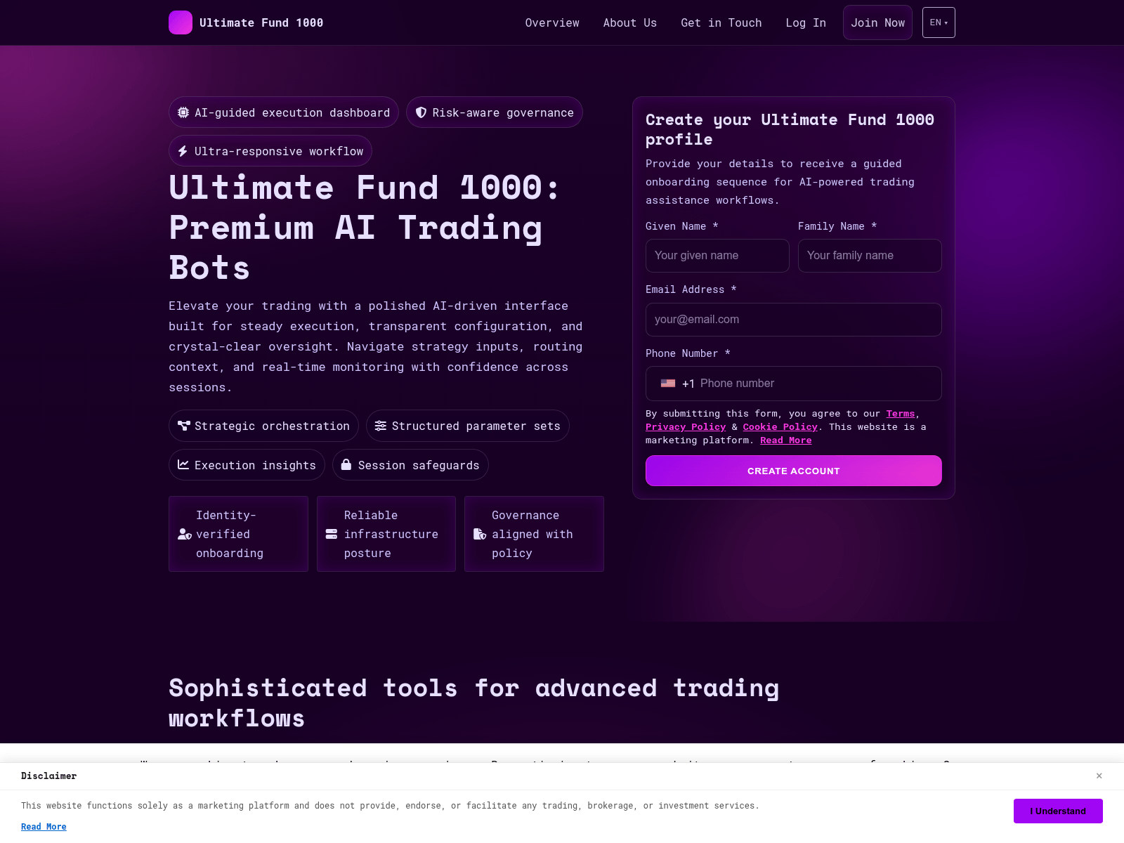 Screenshot of ultimate-fund1000.com