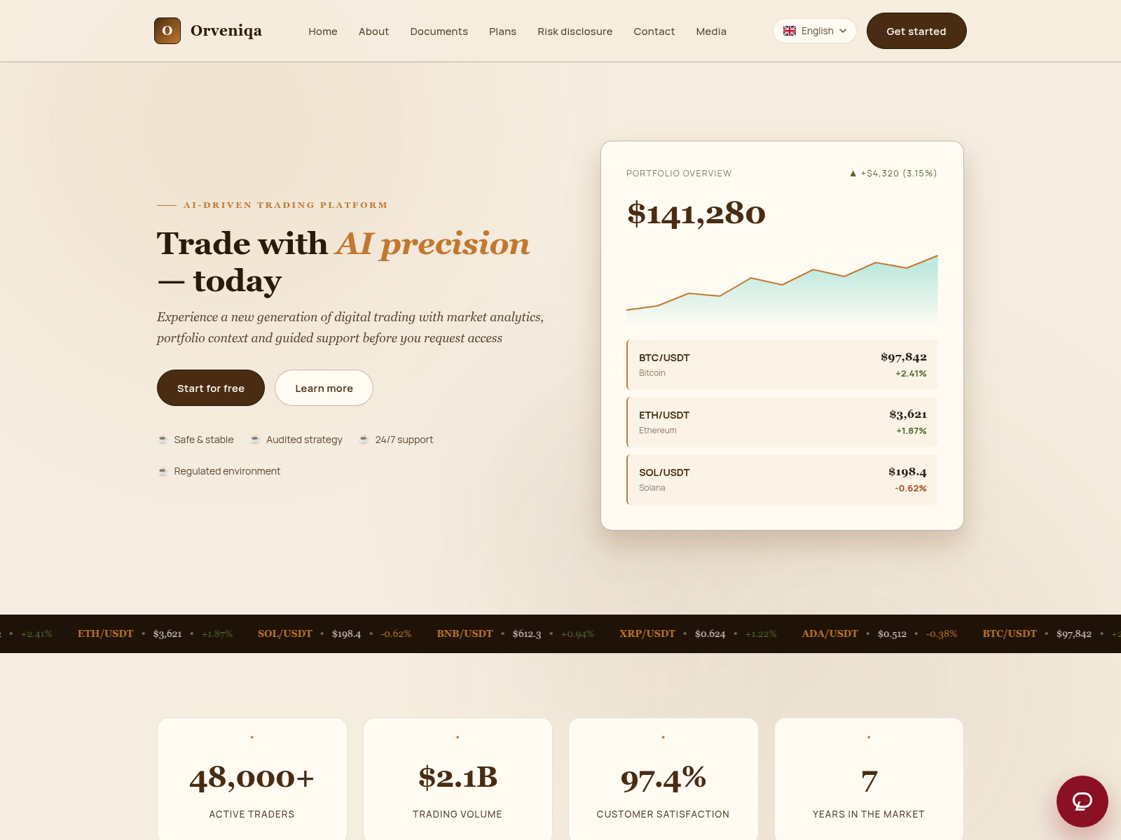 Screenshot of orveniqaplatform.com