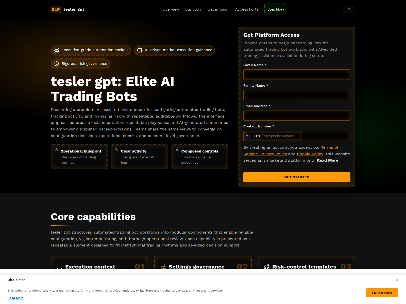 Screenshot of tesler-gpt.com