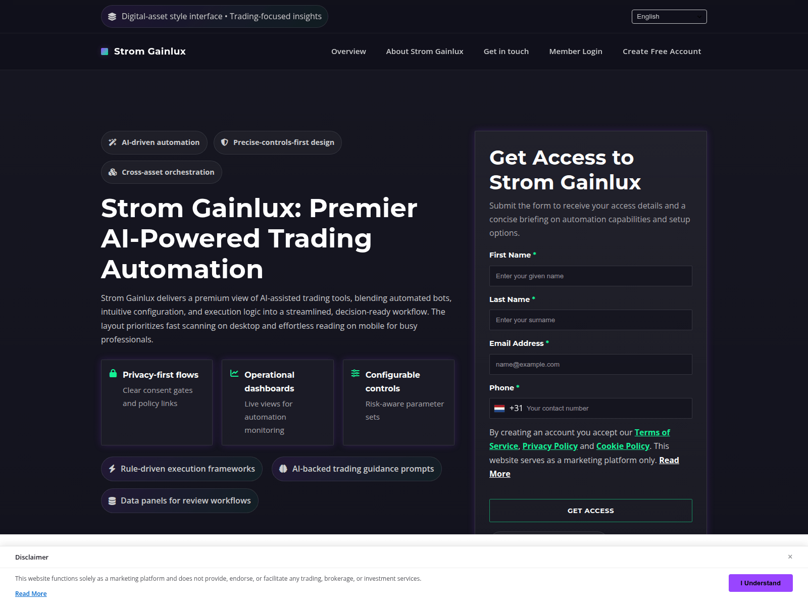 Screenshot of stromgainlux-software.com