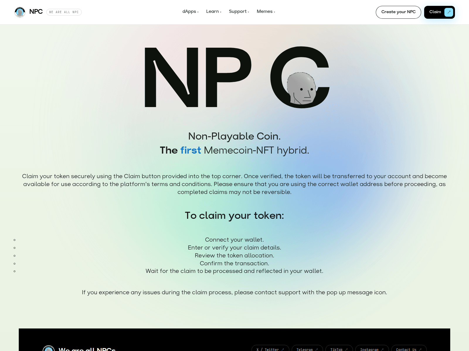 Screenshot of claimnpc-0qn.live