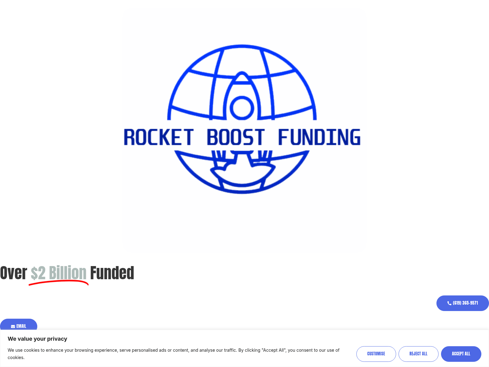 Screenshot of rocketboostfunding.com