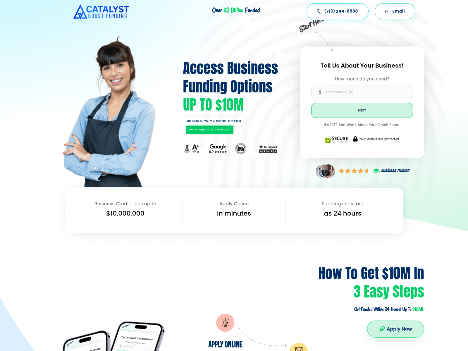 Screenshot of catalystboostfunding.com