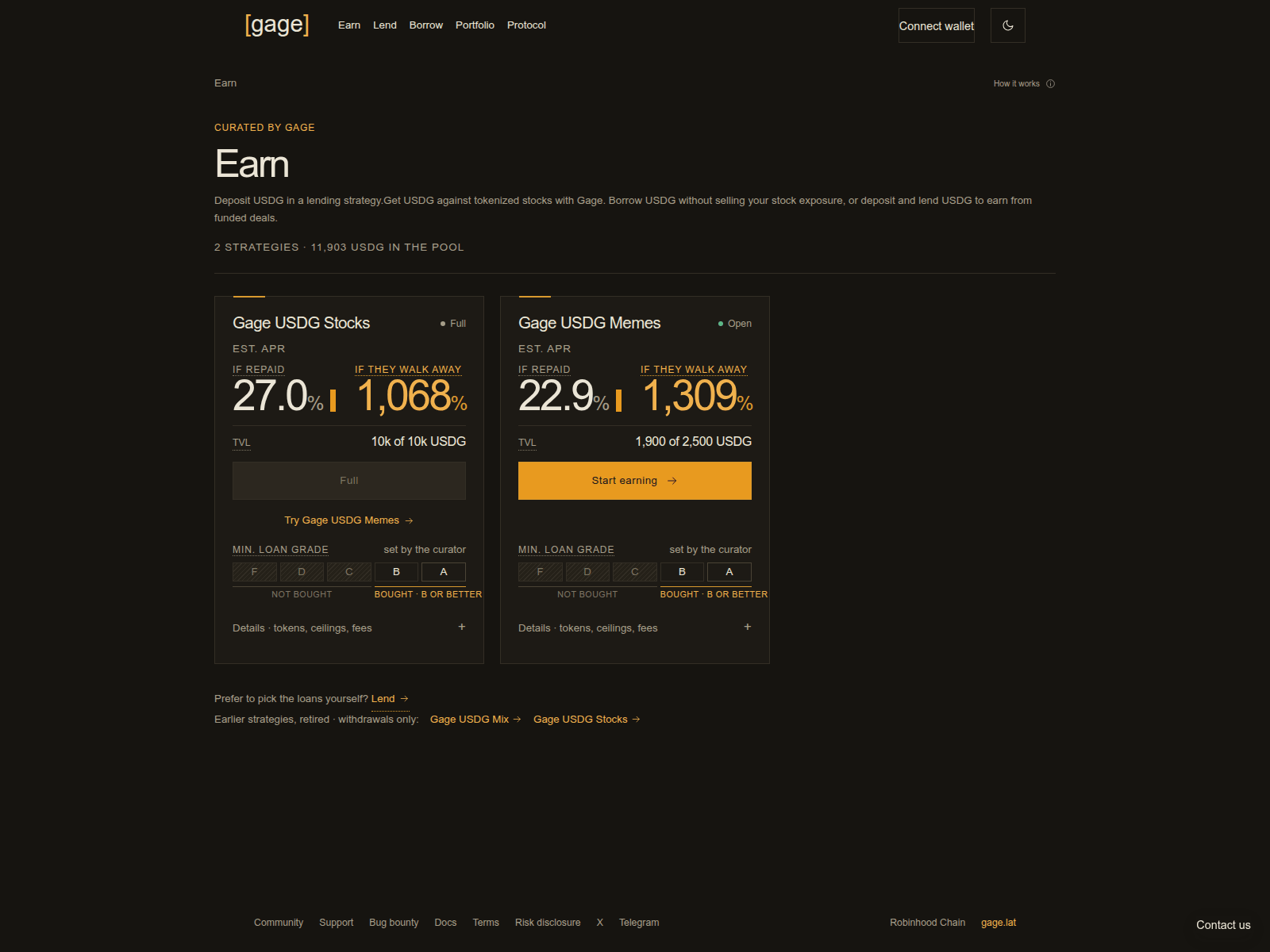 Screenshot of gage.lat